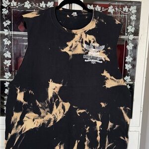 Upcycled 2010 Bike Week Tie Dyed Sleeveless Tee